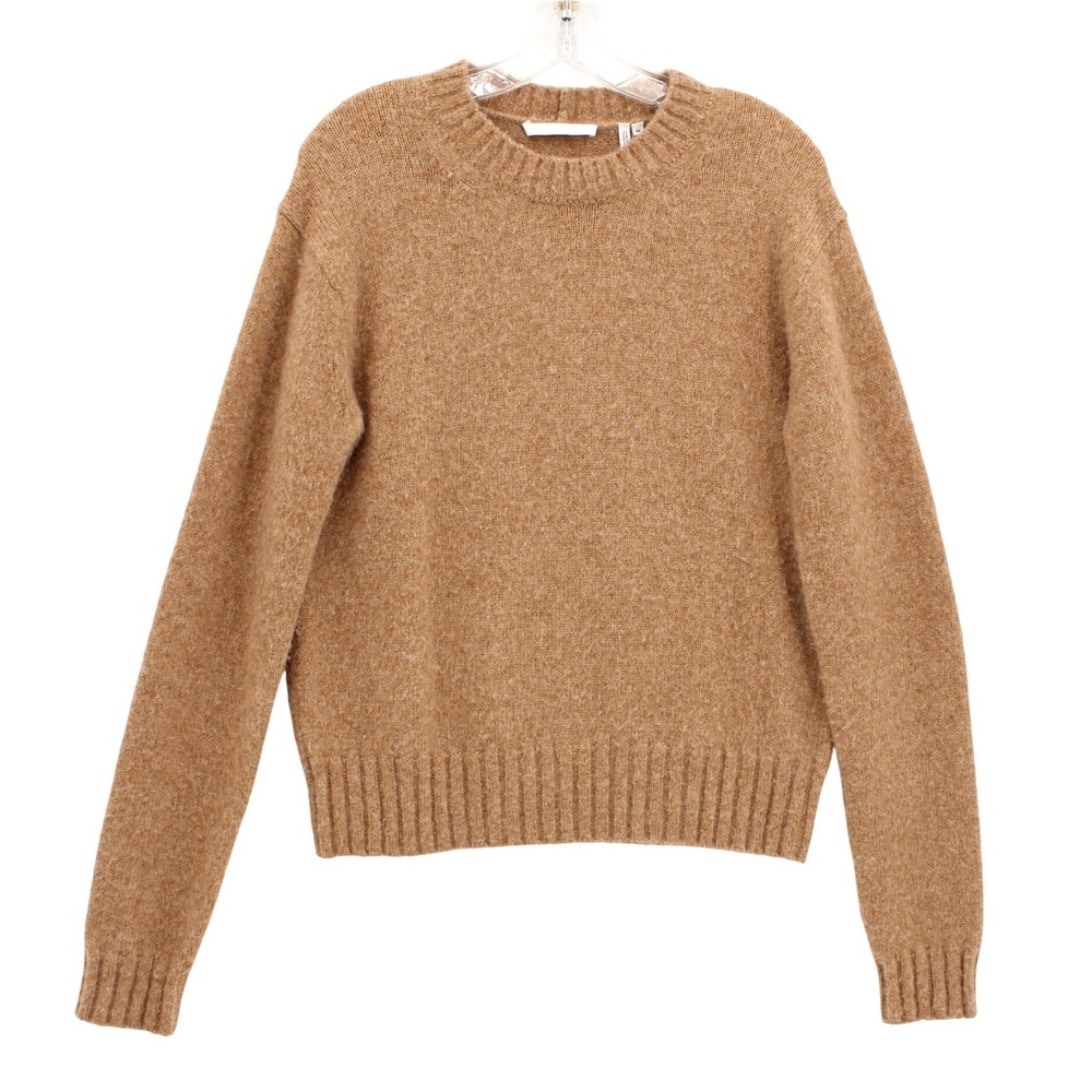 Helmut Lang Sweater womens Medium Wool Alpaca Blend Camel Crewneck HLW33570